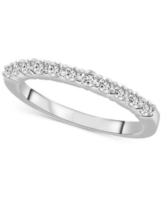 Macy's - Diamond Narrow Polished Band (1/2 ct. t.w.) in Platinum