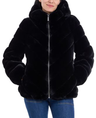 Michael Kors - Women's Hooded Faux-Fur Coat