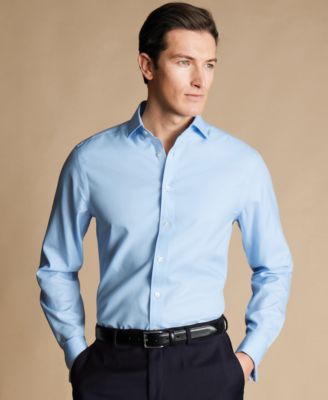 Charles Tyrwhitt - Men's Slim-Fit Non-Iron Solid Twill Dress Shirt