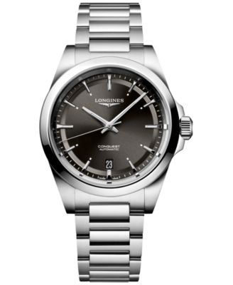 Longines - Men's Swiss Automatic Conquest Stainless Steel Bracelet Watch 38mm