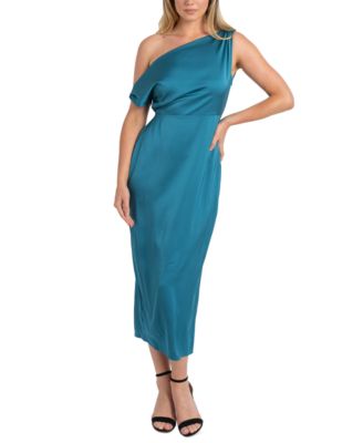 Sam Edelman - Women's One-Shoulder Satin Midi Dress