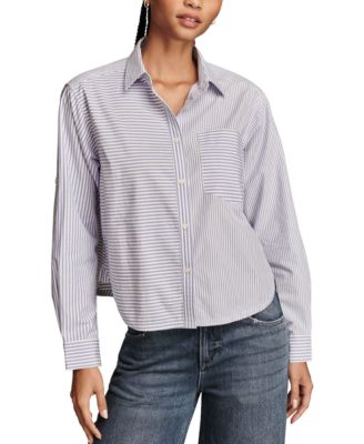 Lucky Brand - Women's Striped Cropped Shirt