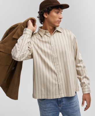 Mode of One - Men's Long-Sleeve Woven Button-Up Shirt