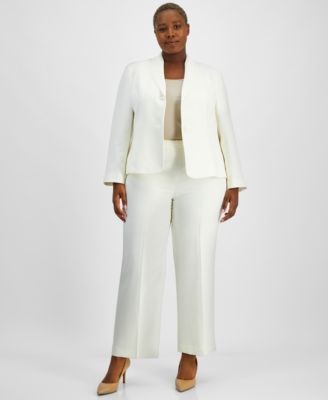 Le Suit - Plus Size Shawl-Collar Pant Suit