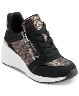 DKNY - Women's Kalina Lace-Up Wedge Sneakers