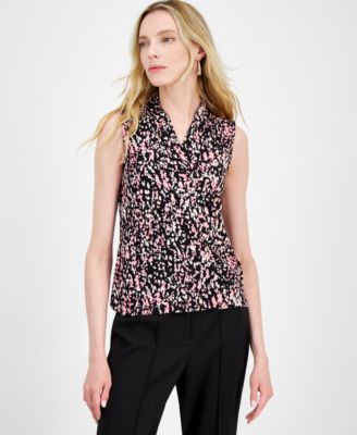 Anne Klein - Sleeveless Pleated Top
