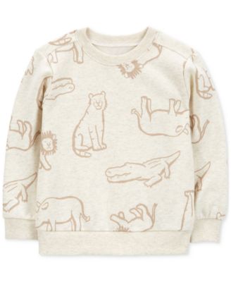 Carter's - Toddler Boys Animal-Print Fleece Pullover Top