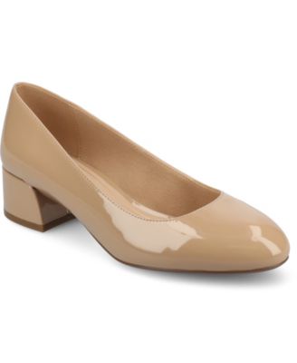 Journee Collection - Womens Saarii Slip On Block Heel Round Toe Pumps
