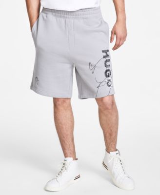 Hugo Boss - Men's Cotton Sketch-Logo Relaxed Shorts