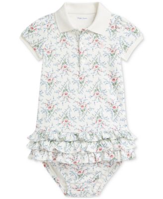 Polo Ralph Lauren - Baby Cotton Ruffled Polo Dress