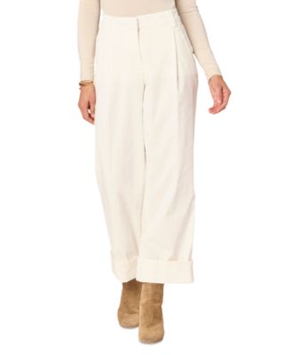 Democracy - Women's Pleated Cuffed Wide-Leg Jeans