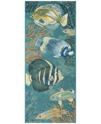 Liora Manne' - Esencia Fish 1'11"x4'11" Runner Area Rug