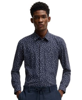 Hugo Boss - Men's Printed Performance Slim-Fit Shirt