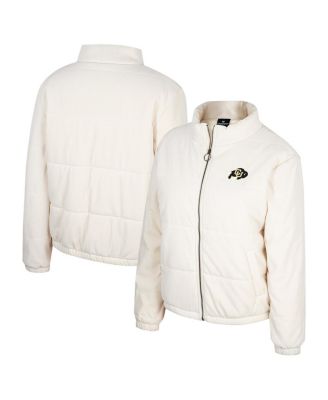 Colosseum - Women's Cream Colorado Buffaloes So Hot Right Now Quilted Puffer Full-Zip Jacket