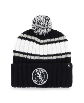 '47 Brand - Men's Black Chicago White Sox Plateau Cuffed Knit Hat with Pom