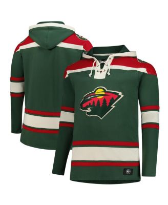 '47 Brand - Men's Green Minnesota Wild Big Tall Superior Lacer Fleece Pullover Hoodie