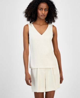 Anne Klein - Women's Sleeveless V-Neck Blouse