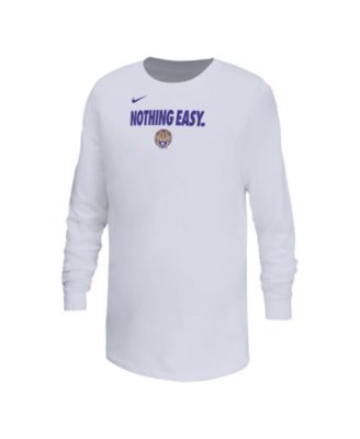 Nike - Big Boys and Girls White Lsu Tigers 2025 Legend Bench Long Sleeve T-Shirt