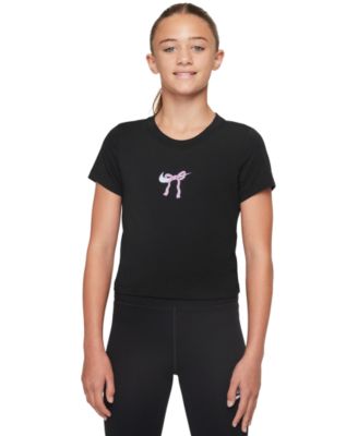 Nike - Big Girls Sportswear Cropped Graphic T-Shirt