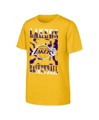 Outerstuff - Big Boys and Girls Gold Los Angeles Lakers Garage Hero T-Shirt