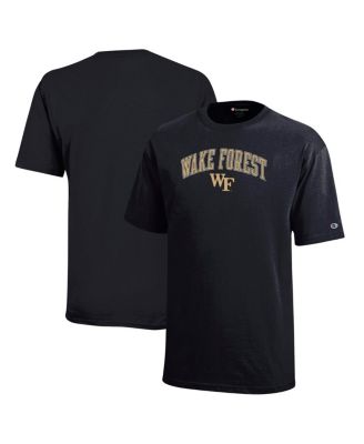 Champion - Big Boys and Girls  Black Wake Forest Demon Deacons Arch Over Logo T-Shirt