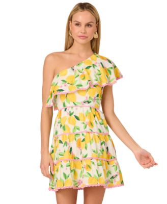 Adrianna - Women's Cotton Asymmetric Ruffle Dress