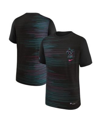 Nike - Big Boys and Girls Black Miami Marlins 2025 City Connect Authentic Collection Legend T-Shirt