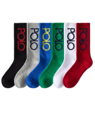 Polo Ralph Lauren - Men's 6-Pk. Logo Crew Socks