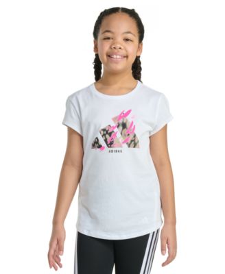 adidas - Big Girls Short-Sleeve Essential Logo Graphic Cotton T-Shirt