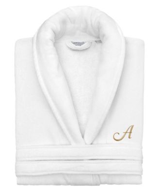 Linum Home - Turkish Personalized Unisex Anovia Velour Cotton Bathrobe