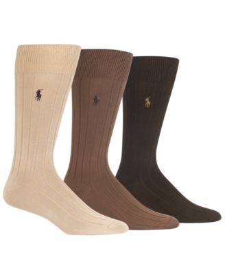 Polo Ralph Lauren - Men's 3-Pk. Super-Soft Ribbed Dress Socks