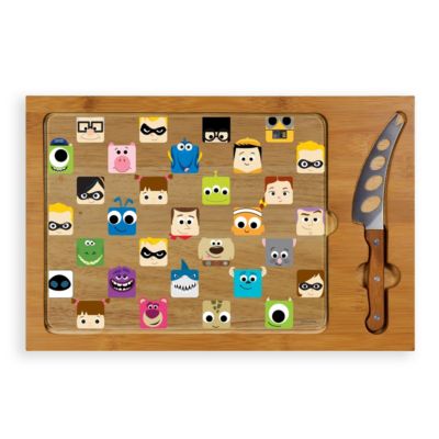 Picnic Time - Pixar Collection - 'Icon' Glass Top Serving Tray & Knife Set