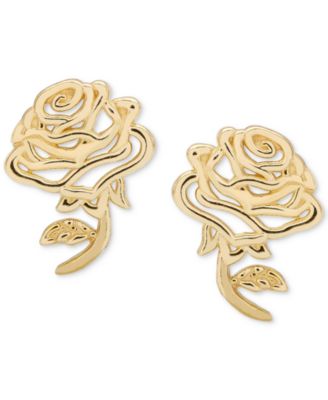 Disney - Children's Belle Rose Stud Earrings in 14k Gold