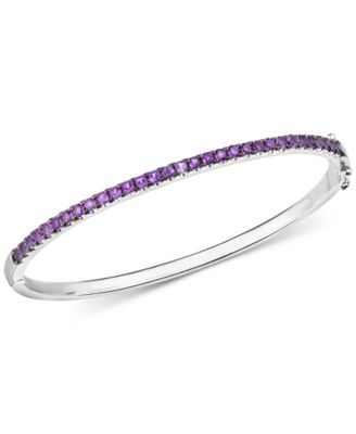 Macy's - Amethyst Bangle Bracelet (1-1/10 ct. t.w.) in Sterling Silver