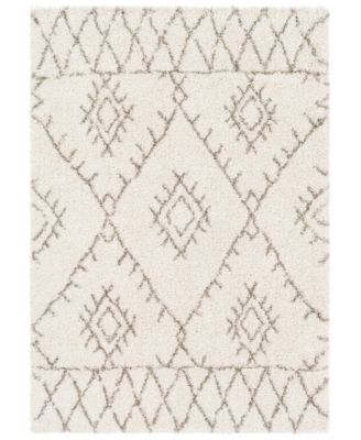 Livabliss - Serengeti Shag SGT-2301 White 6'7" x 9'6" Area Rug