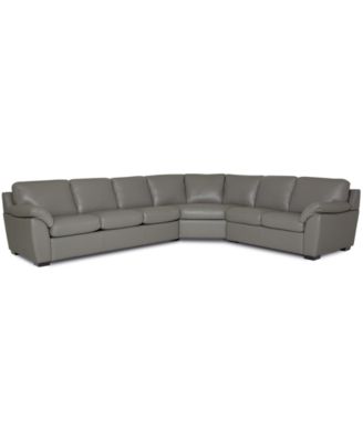 Furniture - Lothan 3-Pc. Leather Queen Sleeper Sectional Sofa