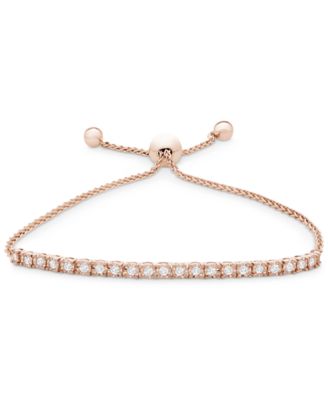 Macy's - Diamond Bolo Bracelet (1 ct. t.w.) in Sterling Silver