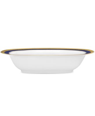 Noritake - Odessa Cobalt Gold Oval Vegetable Bowl, 24 Oz.