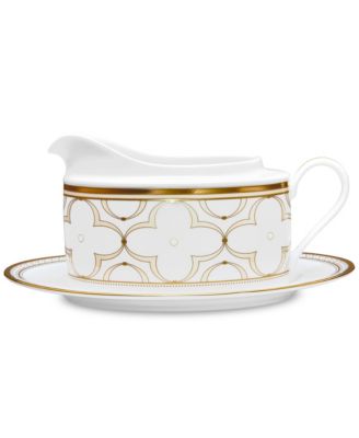 Noritake - Trefolio Gold Gravy W/ Tray, 16 Oz.