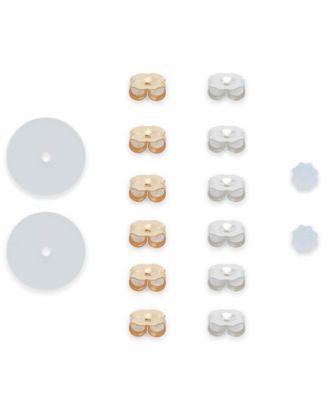 DRS - 16-Pc. Set Earring Backs in Silver & Gold-Filled