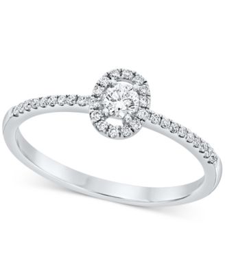 Macy's - Diamond Halo Engagement Ring (1/4 ct. t.w.) in 14k Gold
