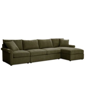Furniture - 3-Pc. Fabric Sectional Chaise Sofa