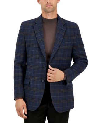Nautica - Men's Modern-Fit Plaid Tweed Sport Coat