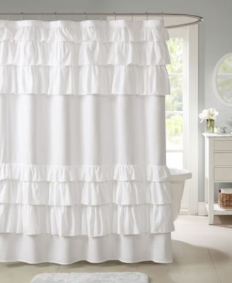 Madison Park - Grace Ruffled 72" x 72" Shower Curtain