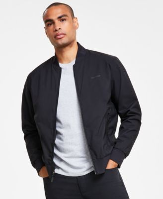 Calvin Klein - Men's Logo-Print Matte Bomber Jacket
