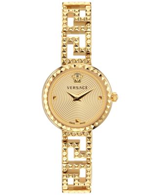 Versace - Women's Swiss Greca Goddess Gold Ion Plated Stainless Steel Cut-Out Bracelet Watch 28mm