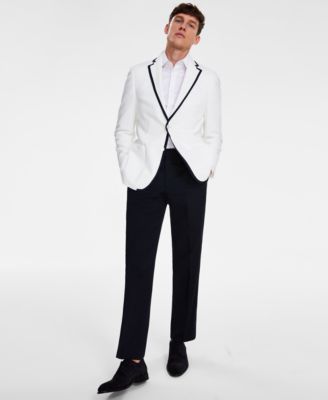 Tommy Hilfiger - Men's Modern-Fit Tipped Linen Sport Coat
