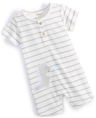 First Impressions - Baby Boys Dinosaur Striped Sunsuit