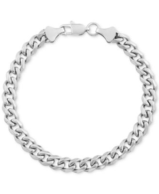 LEGACY for MEN by Simone I. Smith - Men's Curb Link Chain Bracelet in Stainless Steel