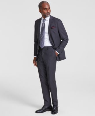 Nick Graham - Men's Slim-Fit Windowpane Check Suit